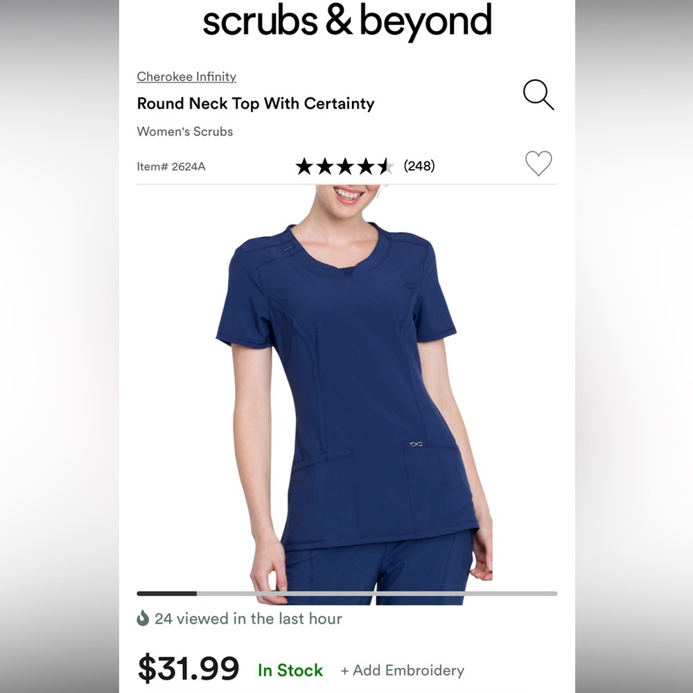 Cherokee Infinity scrub set